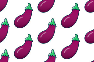 Aubergine Seamless Pattern