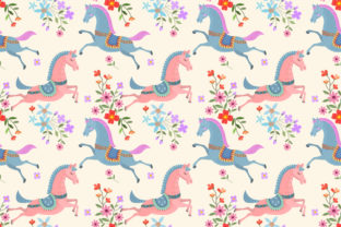 Beautiful Horse and Flowers Pattern – A Versatile Design for Creative Projects