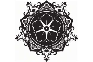Black Mandala Vector Art Pattern 9