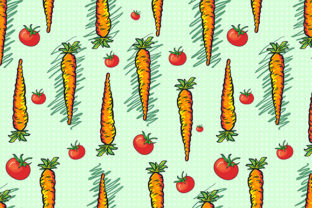 Carrots and Tomatoes Seamless Pattern: A Versatile Design Asset for Creative Workflows