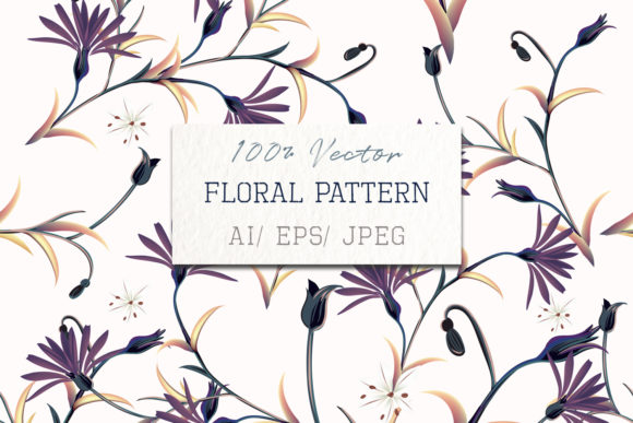 Fashion Vector Pattern with Flowers