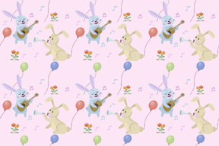Funny Rabbits with Musical Instruments
