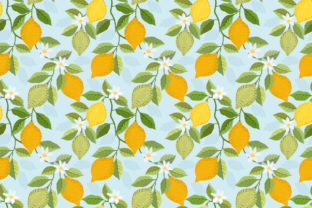 Lemon Fruits Seamless Pattern