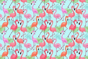 Pink Flamingos Seamless Pattern