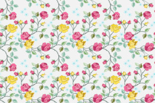 Red and Yellow Roses Seamless Pattern