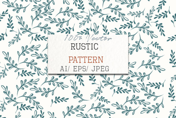 Rustic Vector Floral Pattern Soft Colors