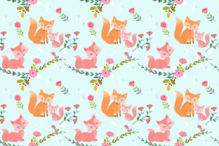 Seamless with Cute Foxes and Flowers: A Versatile Design for Creative Projects