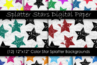 Stars Grunge Pattern Digital Papers